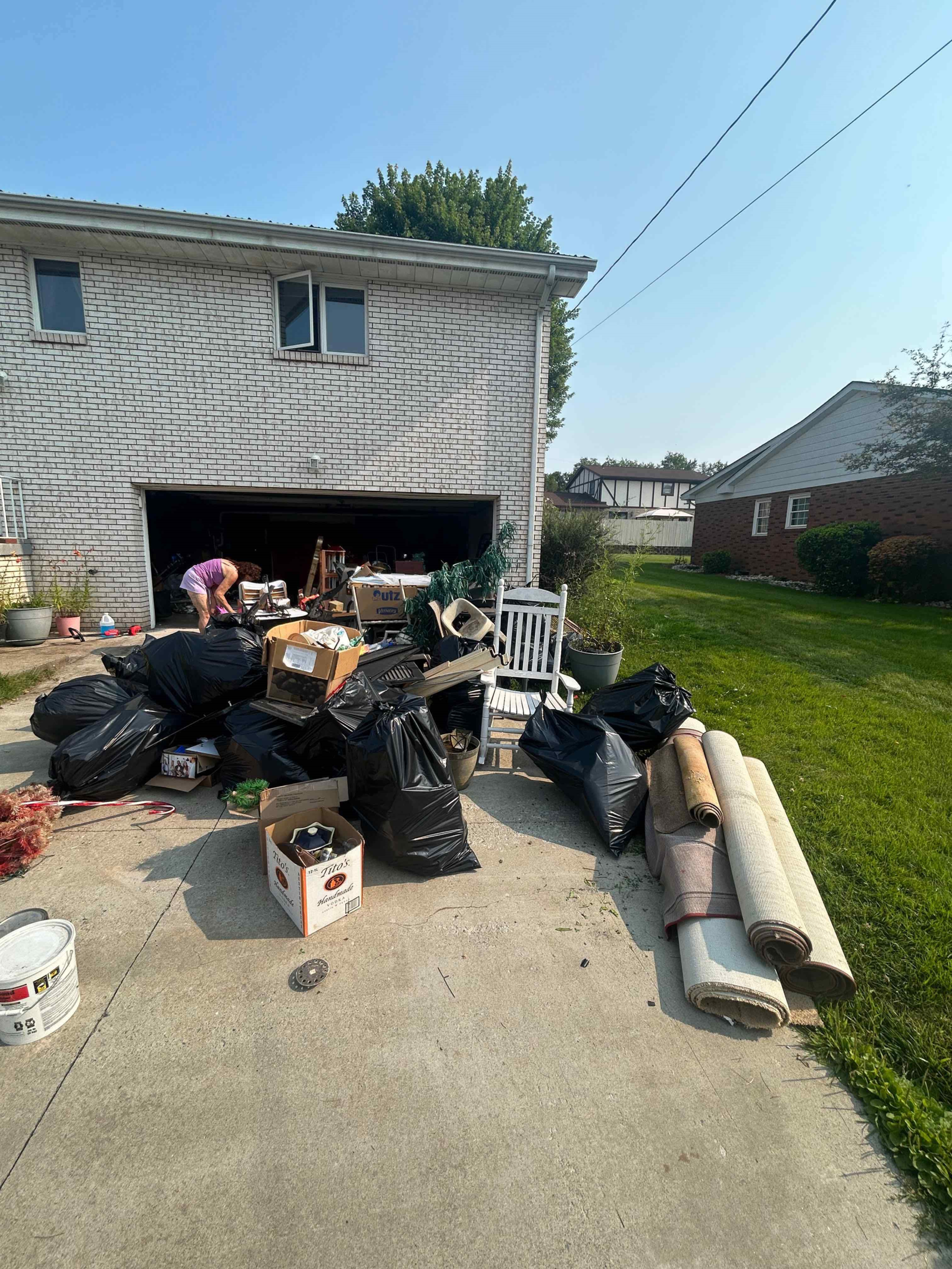 The same space cleared out and swept after Paul's Junk Removal finished the job
